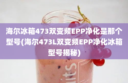 海尔冰箱473双变频EPP净化是那个型号(海尔473L双变频EPP净化冰箱型号揭秘)