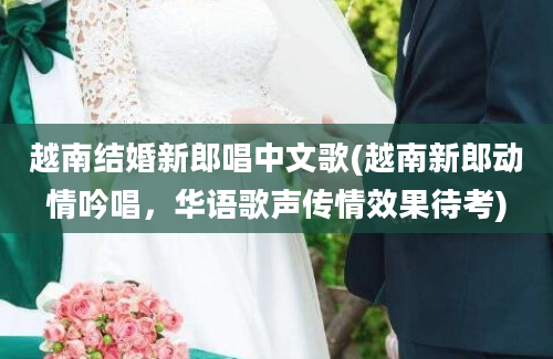 越南结婚新郎唱中文歌(越南新郎动情吟唱，华语歌声传情效果待考)