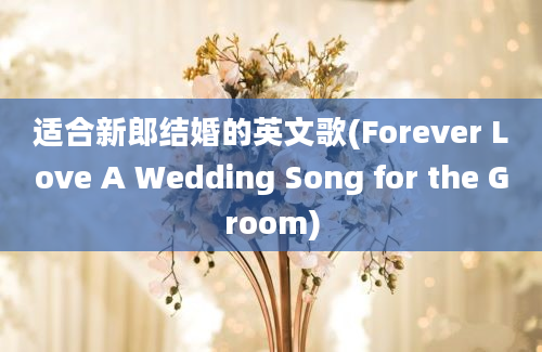 适合新郎结婚的英文歌(Forever Love A Wedding Song for the Groom)