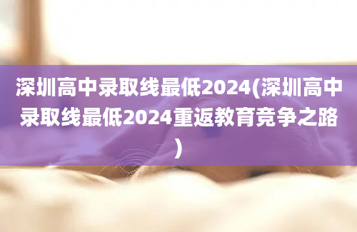深圳高中录取线最低2024(深圳高中录取线最低2024重返教育竞争之路)
