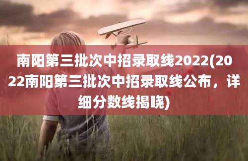 南阳第三批次中招录取线2022(2022南阳第三批次中招录取线公布，详细分数线揭晓)