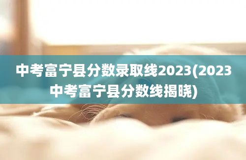 中考富宁县分数录取线2023(2023中考富宁县分数线揭晓)