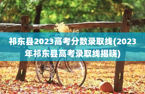 祁东县2023高考分数录取线(2023年祁东县高考录取线揭晓)