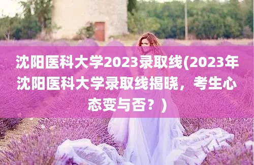 沈阳医科大学2023录取线(2023年沈阳医科大学录取线揭晓，考生心态变与否？)