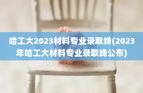 哈工大2023材料专业录取线(2023年哈工大材料专业录取线公布)