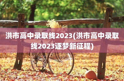 洪市高中录取线2023(洪市高中录取线2023逐梦新征程)