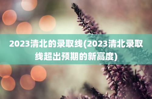 2023清北的录取线(2023清北录取线超出预期的新高度)