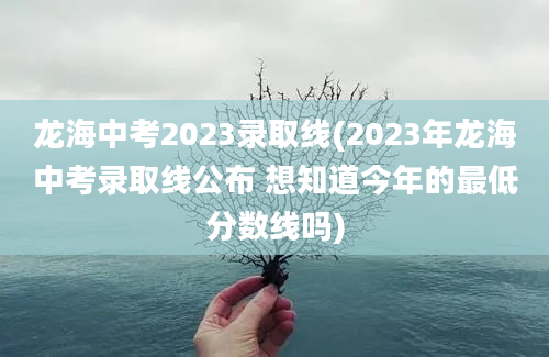 龙海中考2023录取线(2023年龙海中考录取线公布 想知道今年的最低分数线吗)