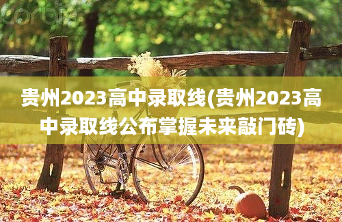 贵州2023高中录取线(贵州2023高中录取线公布掌握未来敲门砖)