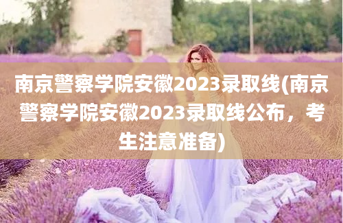 南京警察学院安徽2023录取线(南京警察学院安徽2023录取线公布，考生注意准备)
