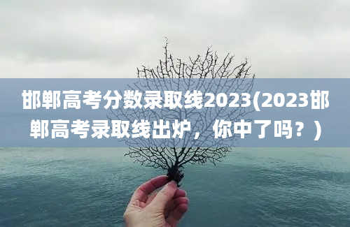 邯郸高考分数录取线2023(2023邯郸高考录取线出炉，你中了吗？)