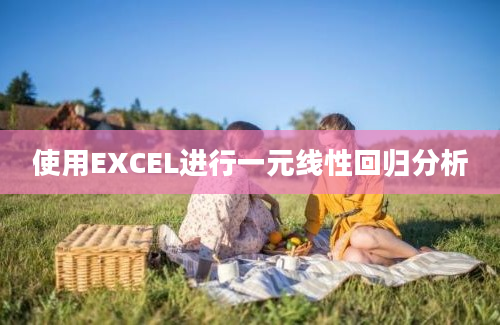 使用EXCEL进行一元线性回归分析