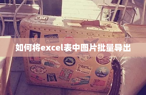 如何将excel表中图片批量导出