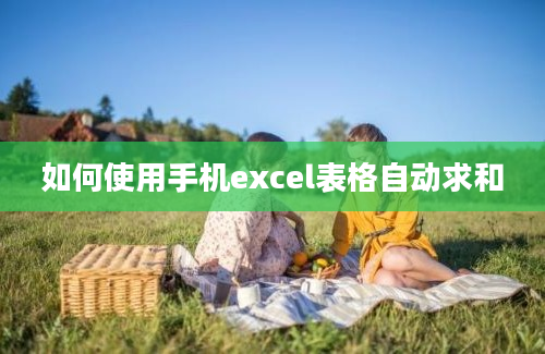 如何使用手机excel表格自动求和