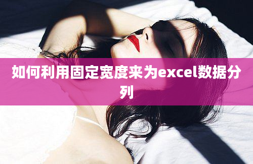 如何利用固定宽度来为excel数据分列