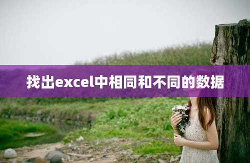 找出excel中相同和不同的数据