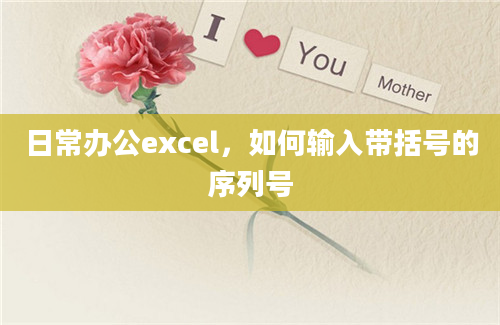 日常办公excel，如何输入带括号的序列号