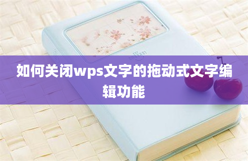 如何关闭wps文字的拖动式文字编辑功能