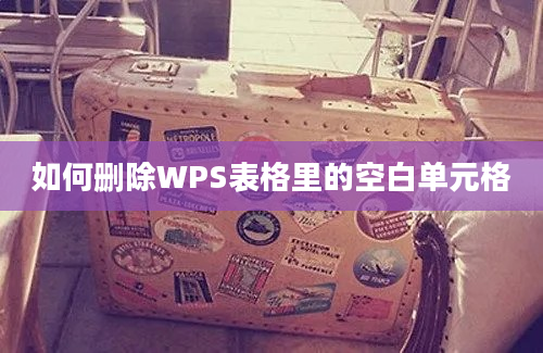 如何删除WPS表格里的空白单元格