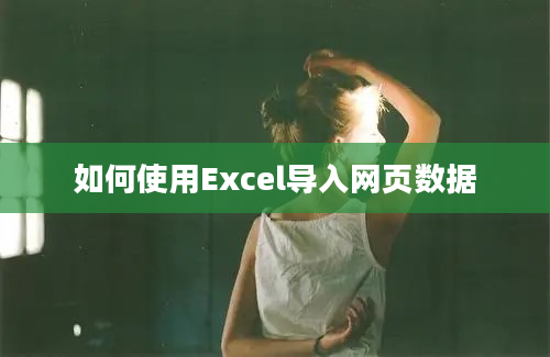 如何使用Excel导入网页数据