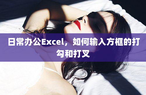 日常办公Excel，如何输入方框的打勾和打叉