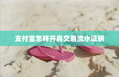 支付宝怎样开具交易流水证明