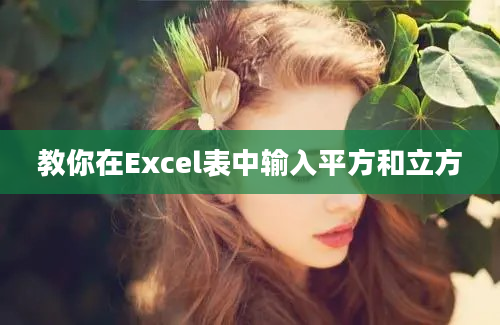 教你在Excel表中输入平方和立方