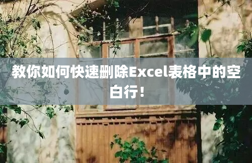 教你如何快速删除Excel表格中的空白行！