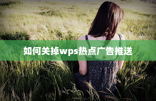 如何关掉wps热点广告推送