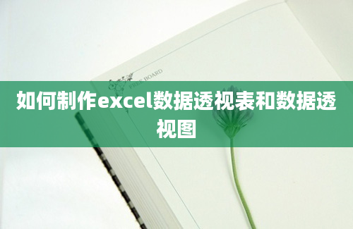 如何制作excel数据透视表和数据透视图