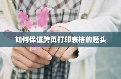 如何保证跨页打印表格的题头