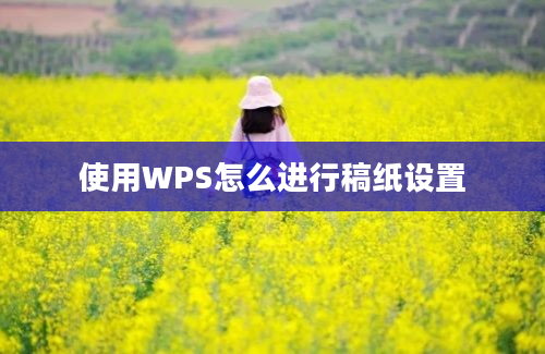 使用WPS怎么进行稿纸设置