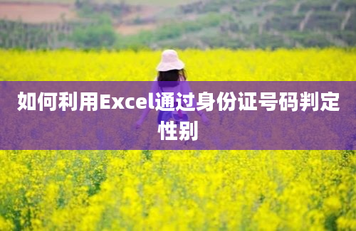 如何利用Excel通过身份证号码判定性别