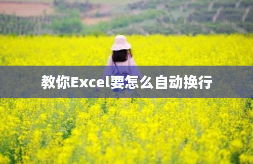 教你Excel要怎么自动换行