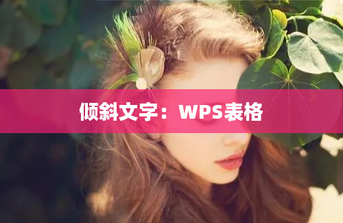 倾斜文字：WPS表格