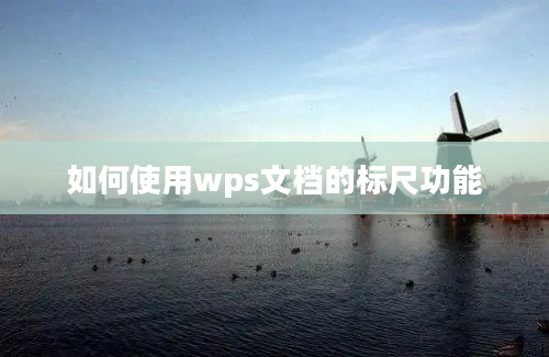 如何使用wps文档的标尺功能