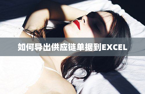 如何导出供应链单据到EXCEL