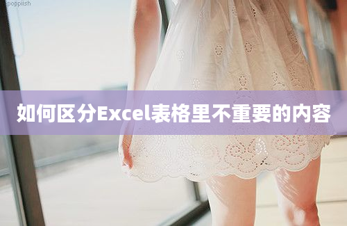 如何区分Excel表格里不重要的内容