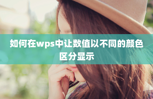 如何在wps中让数值以不同的颜色区分显示