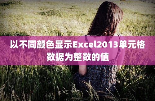 以不同颜色显示Excel2013单元格数据为整数的值