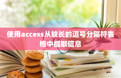 使用access从较长的逗号分隔符表格中提取信息