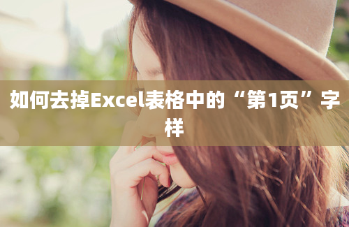 如何去掉Excel表格中的“第1页”字样