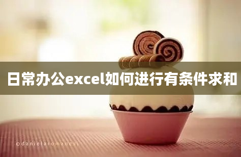 日常办公excel如何进行有条件求和