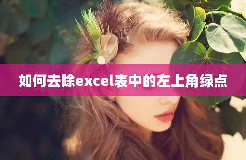 如何去除excel表中的左上角绿点