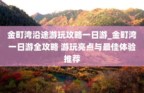 金町湾沿途游玩攻略一日游_金町湾一日游全攻略 游玩亮点与最佳体验推荐