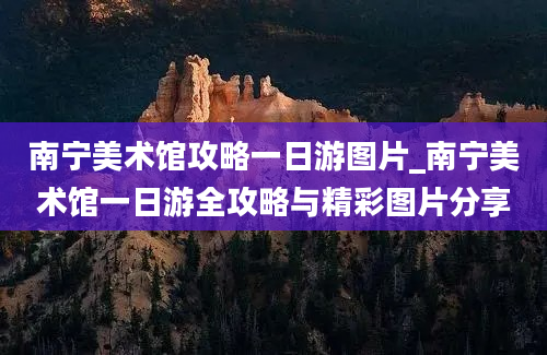 南宁美术馆攻略一日游图片_南宁美术馆一日游全攻略与精彩图片分享