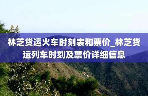 林芝货运火车时刻表和票价_林芝货运列车时刻及票价详细信息