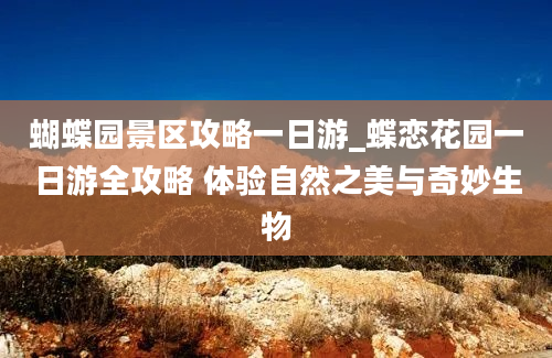 蝴蝶园景区攻略一日游_蝶恋花园一日游全攻略 体验自然之美与奇妙生物