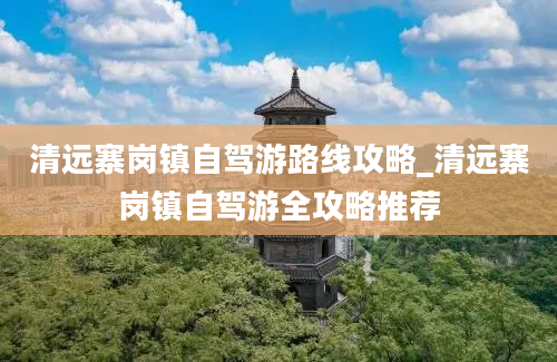 清远寨岗镇自驾游路线攻略_清远寨岗镇自驾游全攻略推荐