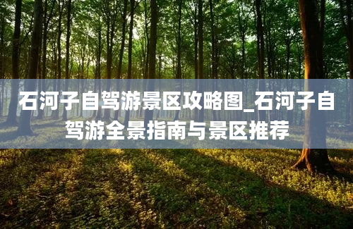 石河子自驾游景区攻略图_石河子自驾游全景指南与景区推荐